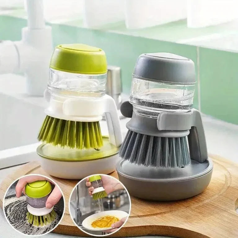Cepillo Mágico con Dispensador de Jabón NylonClean: Limpieza Fácil y Eficaz