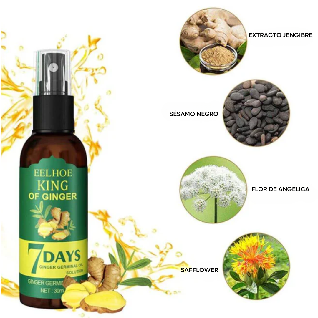 EELHOE King Of Ginger® - Spray Crescimento Capilar | Compre 2 e Leve 3