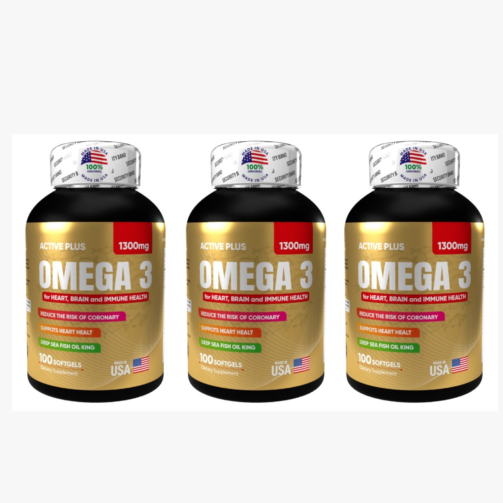 Omega 3 Active Plus 1300 mg | Cuidado Multiplicado (3 unidades)